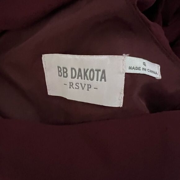 BB Dakota women one shoulder jumpsuit bordeaux New without tag Nordstrom - Picture 6 of 11